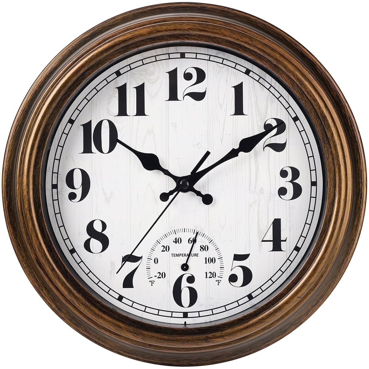 20 Inch Retro Wall Clock Silent,Accurate Time,Big Numbers,Quartz,Analog,Black