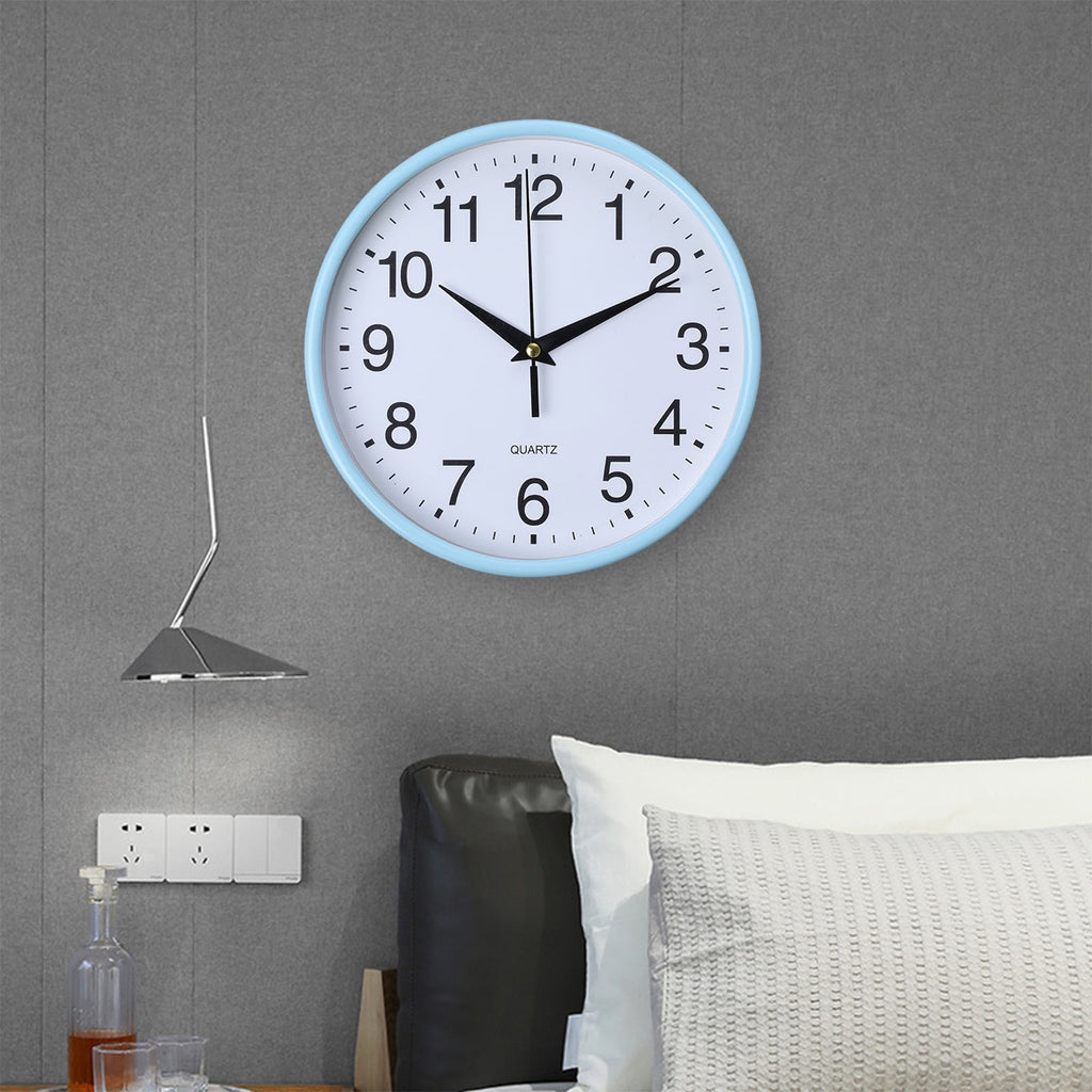 Round Wall Clock, Modern Wall Clock Battery Operated Wall Clocks, Silent Easy Installation Non Ticking Small Analog Clock, for Bedroom, Kitchen, Bathroom, Office, Home