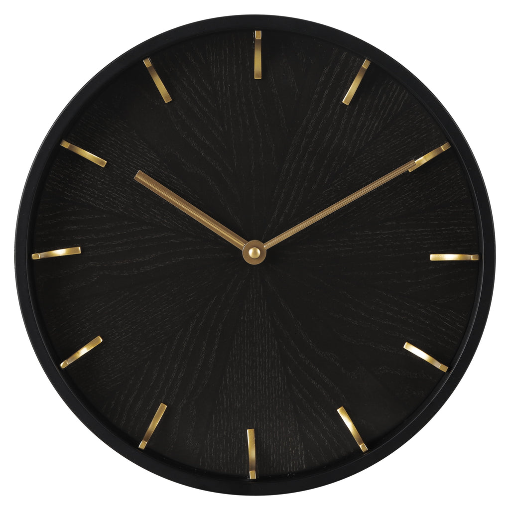 Better Homes & Gardens 11.5 Quartz Battery Modern Woodgrain Indoor Wall Clock, Easy Installation