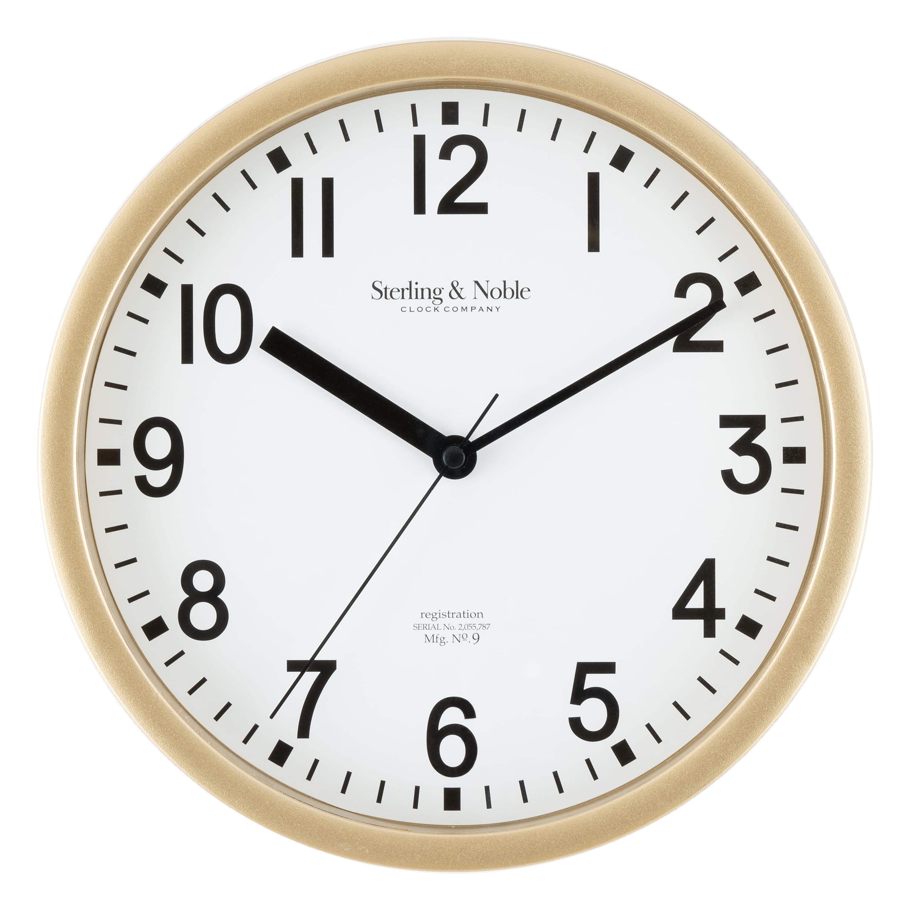 Mainstays Basic Indoor 8.78" Black Analog Round Modern Wall Clock