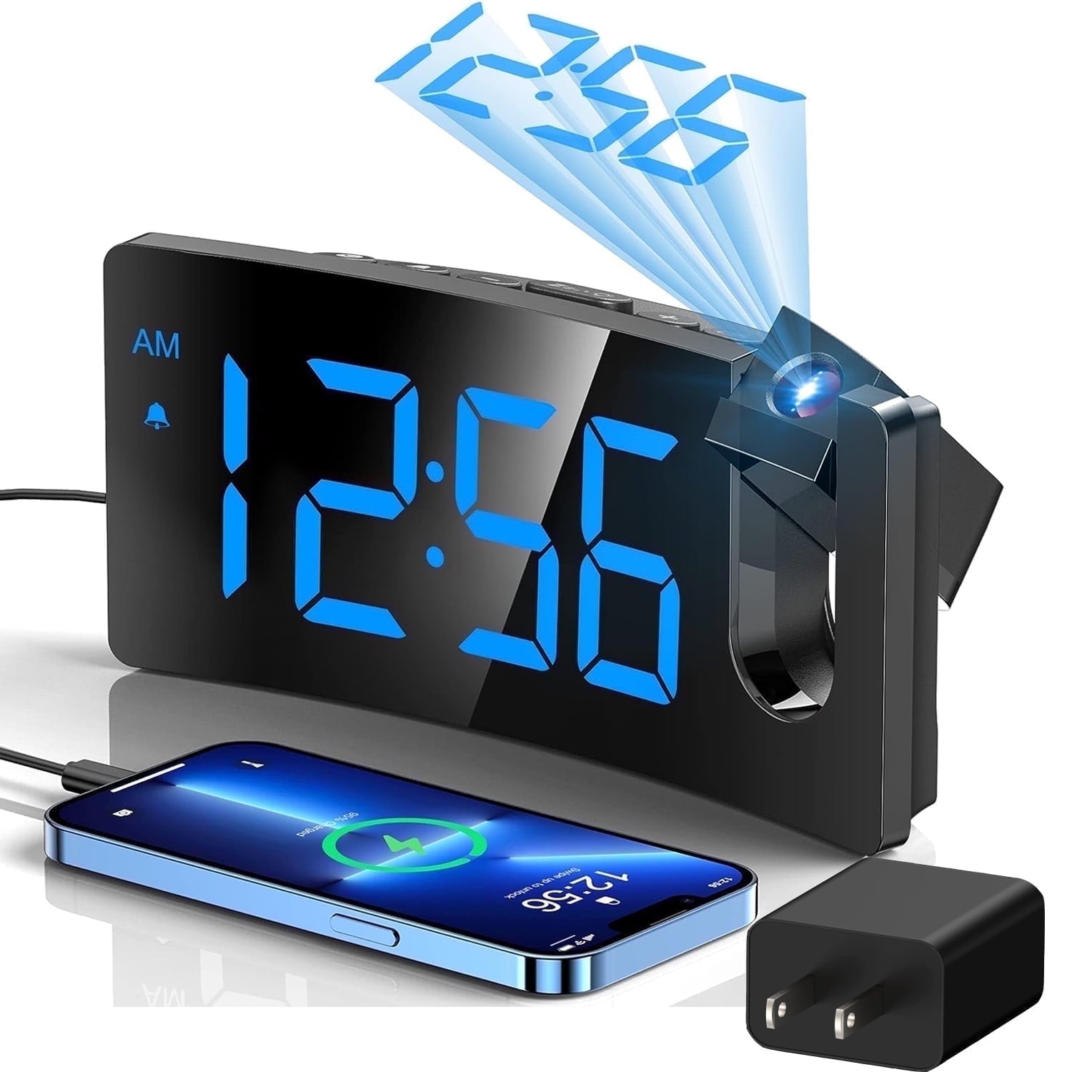 Mpow Alarm Clock for Heavy Sleepers, Digital Alarm Clock for Bedroom, Adjustable Brightness, Customizable Alarms, Automatically Dim at Night, Progressive Volume, DST, Loud Alarm Clock for Kids Adults