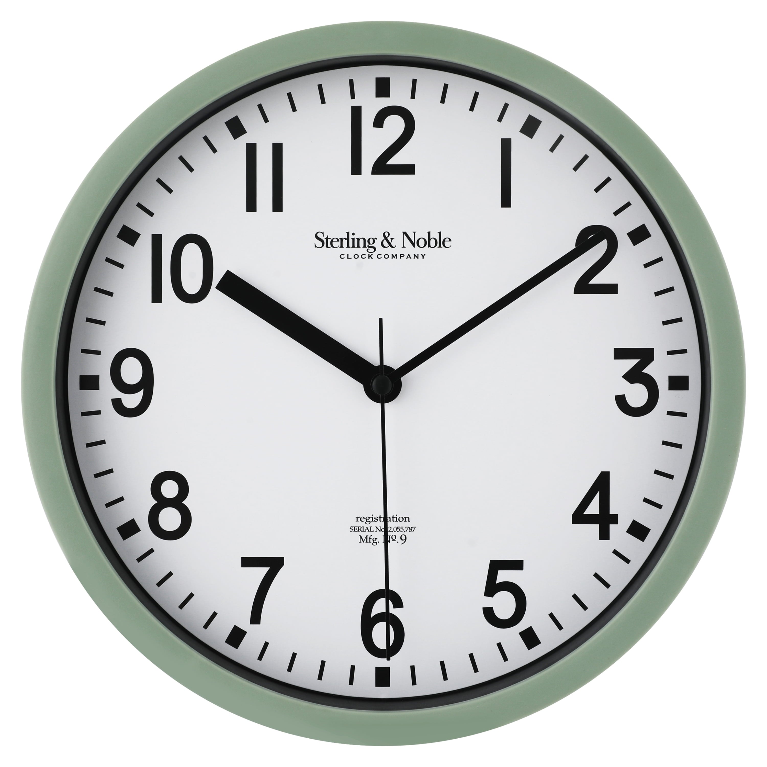 Mainstays Basic Indoor 8.78" Sage Analog Round Modern Wall Clock