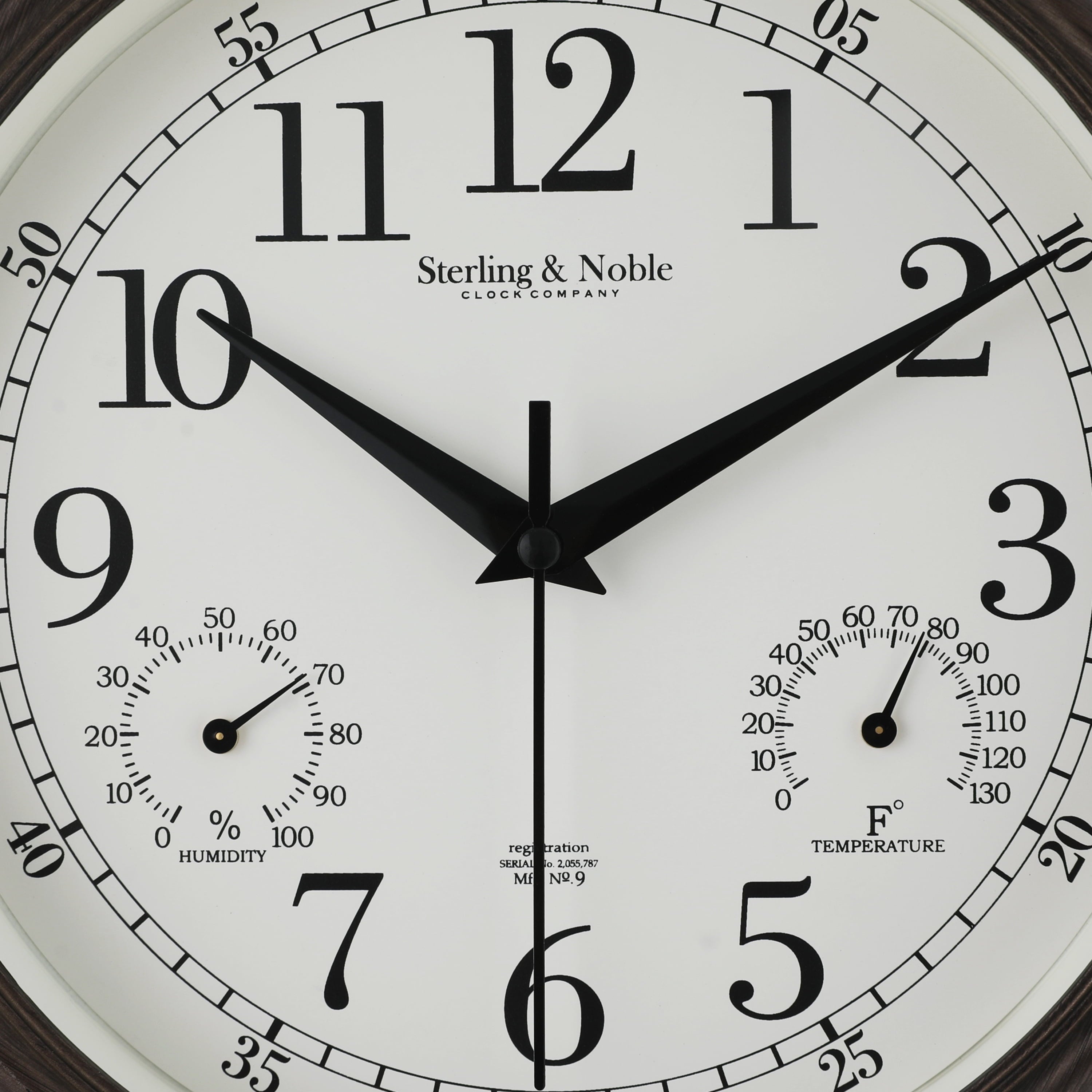 Mainstays 8.75" Indoor/Outdoor Antique Bronze Round Arabic Analog Wall Clock